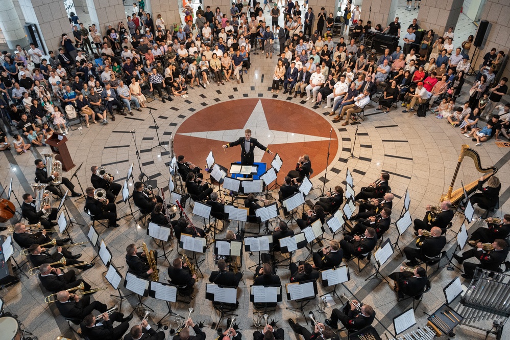 U.S. Navy Concert Band performs at the War Memorial of Korea