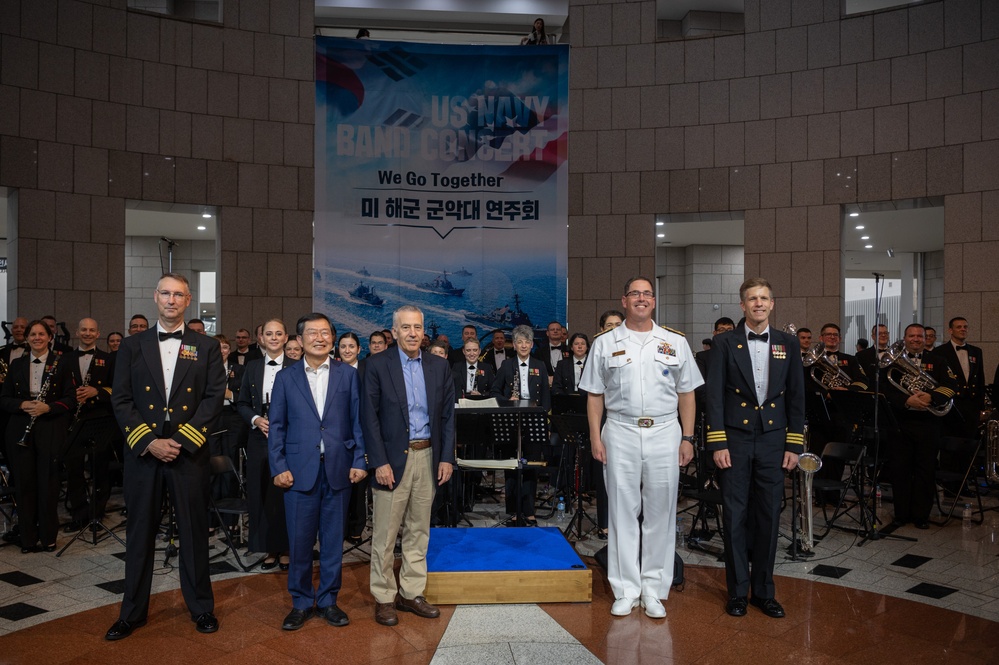 U.S. Navy Concert Band performs at the War Memorial of Korea