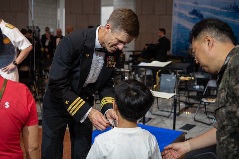 U.S. Navy Concert Band performs at the War Memorial of Korea