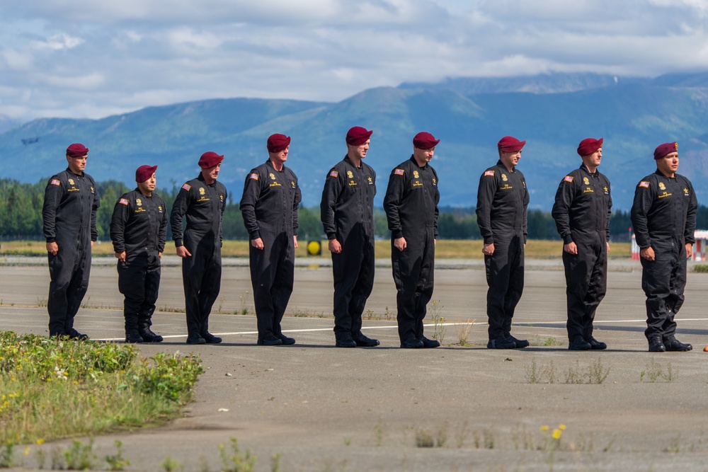 Army Golden Knights jump at Arctic Thunder 2024