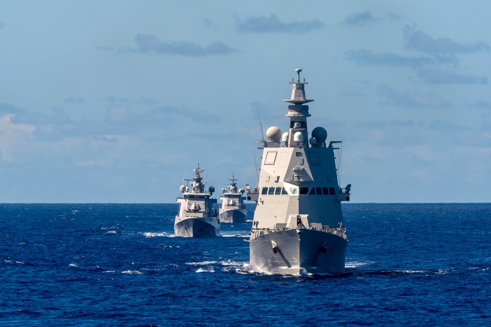 USCGC Midgett and international partners conduct gunnery exercises during RIMPAC 2024