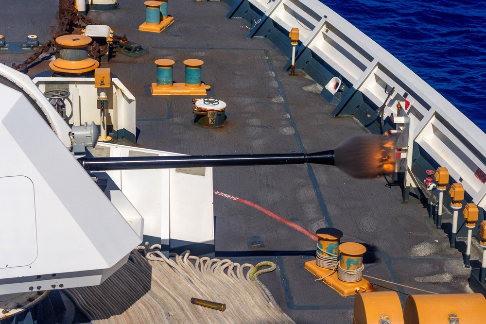 USCGC Midgett and international partners conduct gunnery exercises during RIMPAC 2024