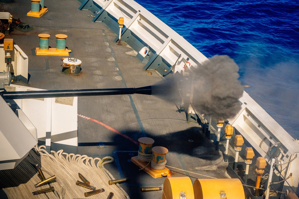 USCGC Midgett and international partners conduct gunnery exercises during RIMPAC 2024