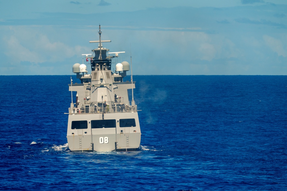 USCGC Midgett and international partners conduct gunnery exercises during RIMPAC 2024