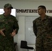 U.S. Marines with Littoral Craft Company Charlie learn about Colombian Marine Corps littoral crafts in a classroom setting.