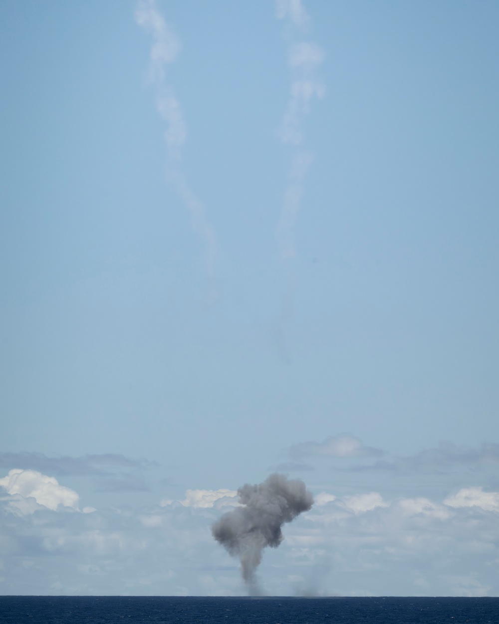 HMCS Vancouver destroys UAV with surface to air missiles during RIMPAC 2024