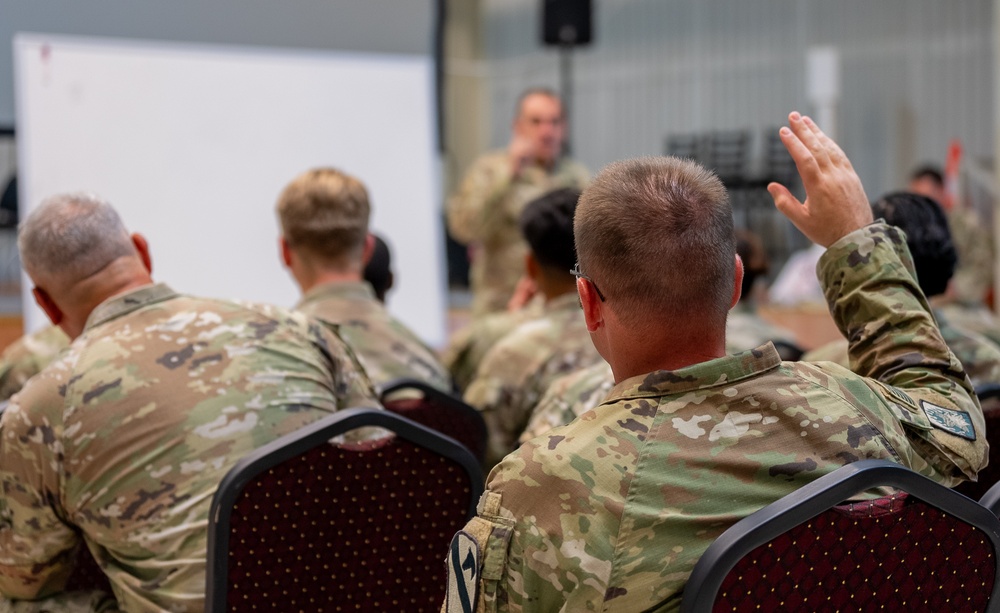 82nd Airborne Division Command Sergeant Major, DCSM Randolph DeLapena leads NCOPD at Mihail Kogalniceanu Air Base Romania