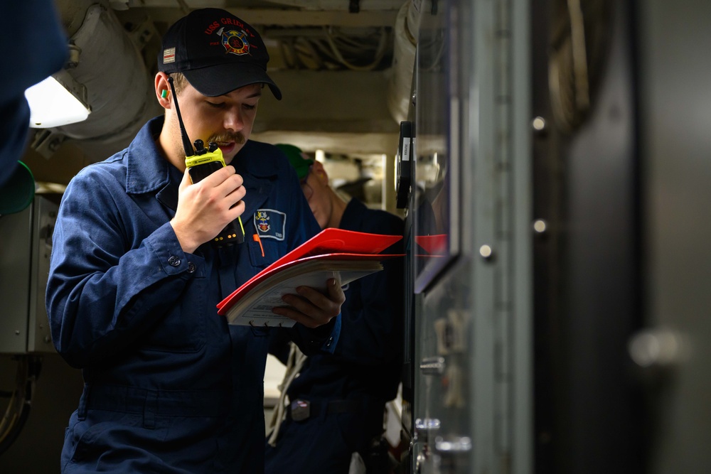 Engineering drills onboard USS Gridley (DDG 101) during RIMPAC 2024