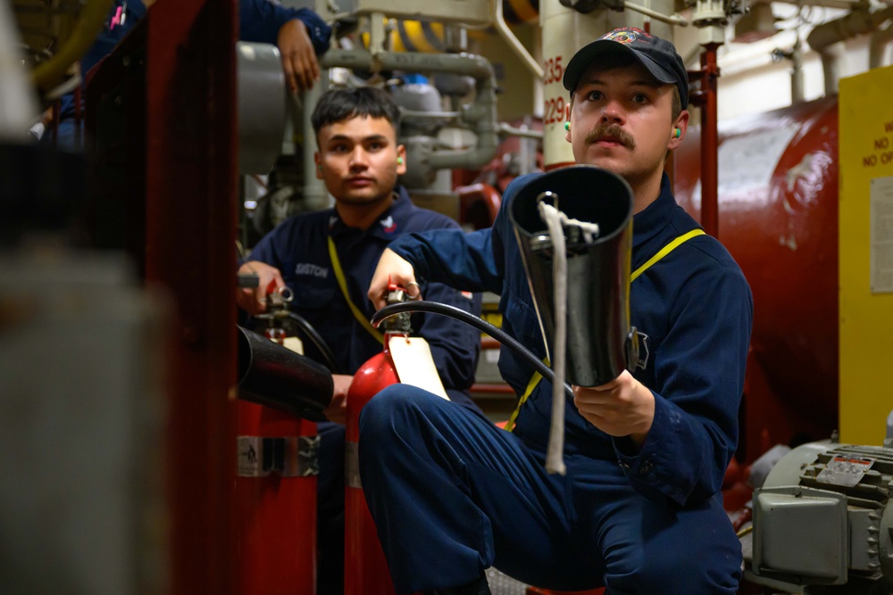 Engineering drills onboard USS Gridley (DDG 101) during RIMPAC 2024