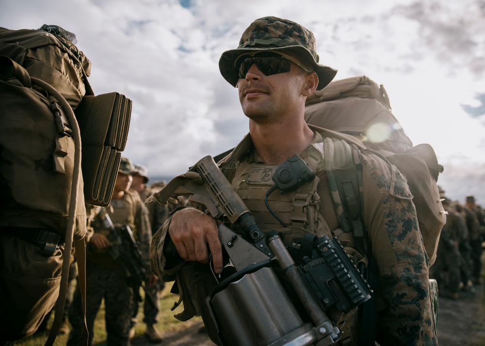 Bravo Co. Hikes to Live-Fire Range