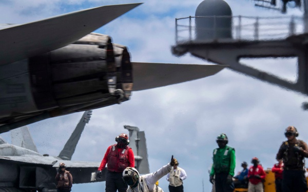 USS Carl Vinson (CVN 70) conducts flight operations.