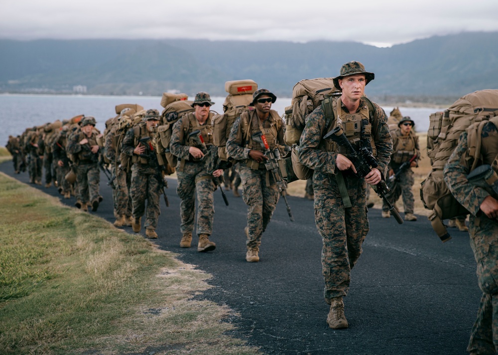 Bravo Co. Hikes to Live-Fire Range