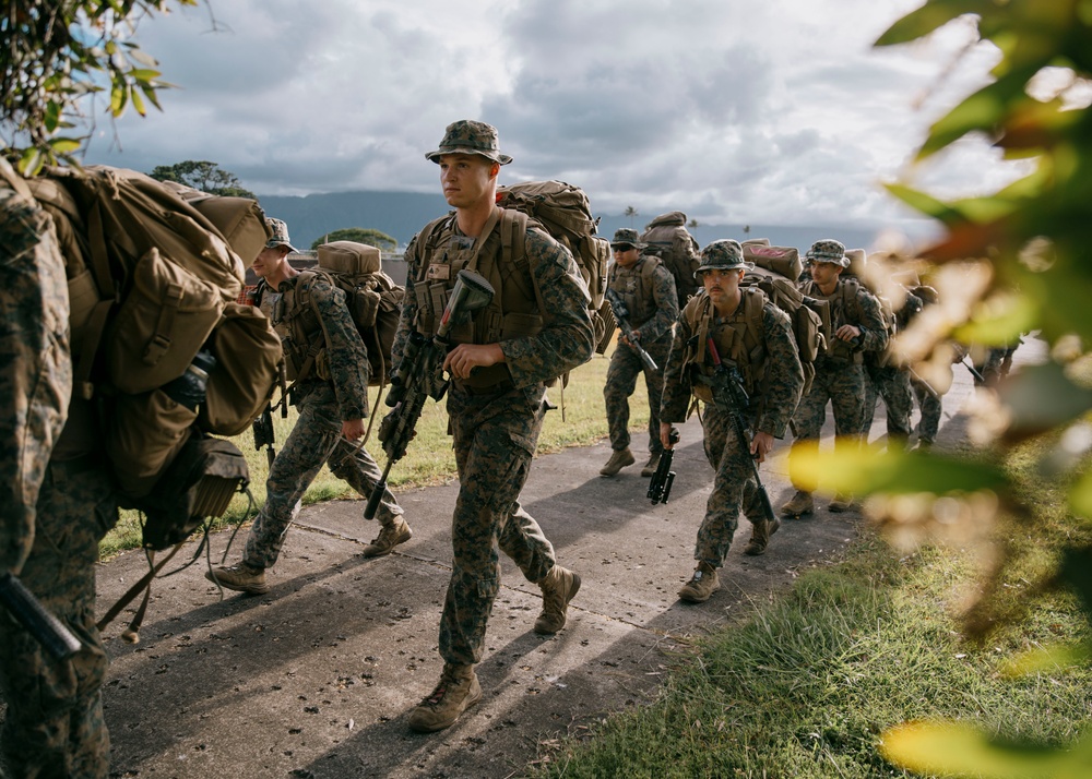 Bravo Co. Hikes to Live-Fire Range