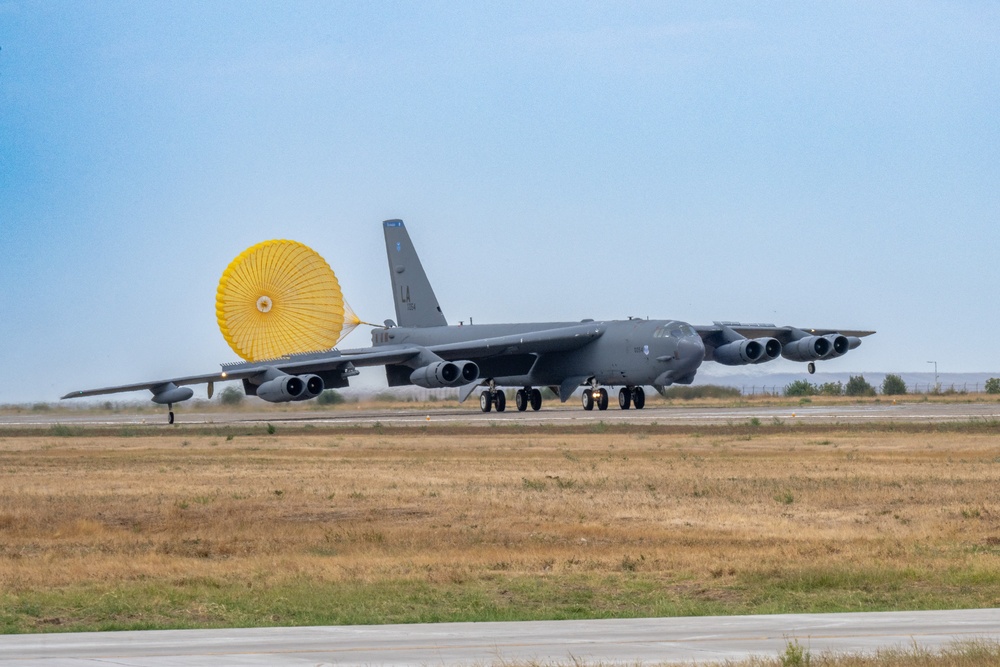 B-52H Stratofortresses land in Romania during Bomber Task Force 24-4