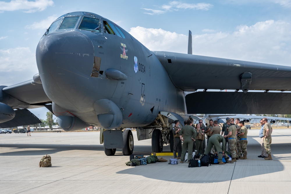 B-52H Stratofortresses land in Romania during Bomber Task Force 24-4