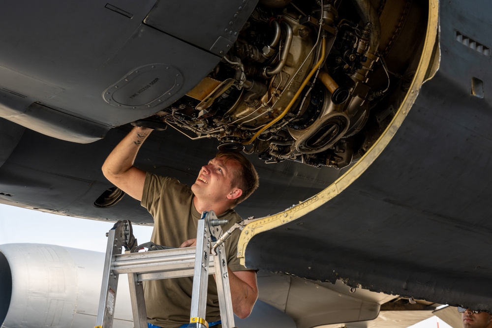 B-52H Stratofortresses land in Romania during Bomber Task Force 24-4