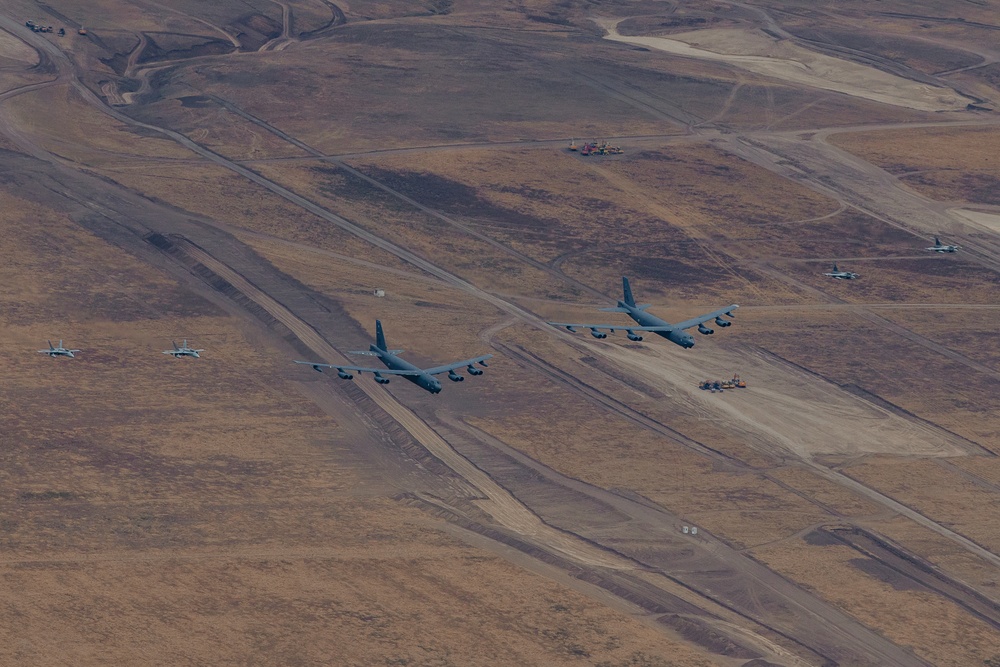 B-52H Stratofortresses land in Romania during Bomber Task Force 24-4