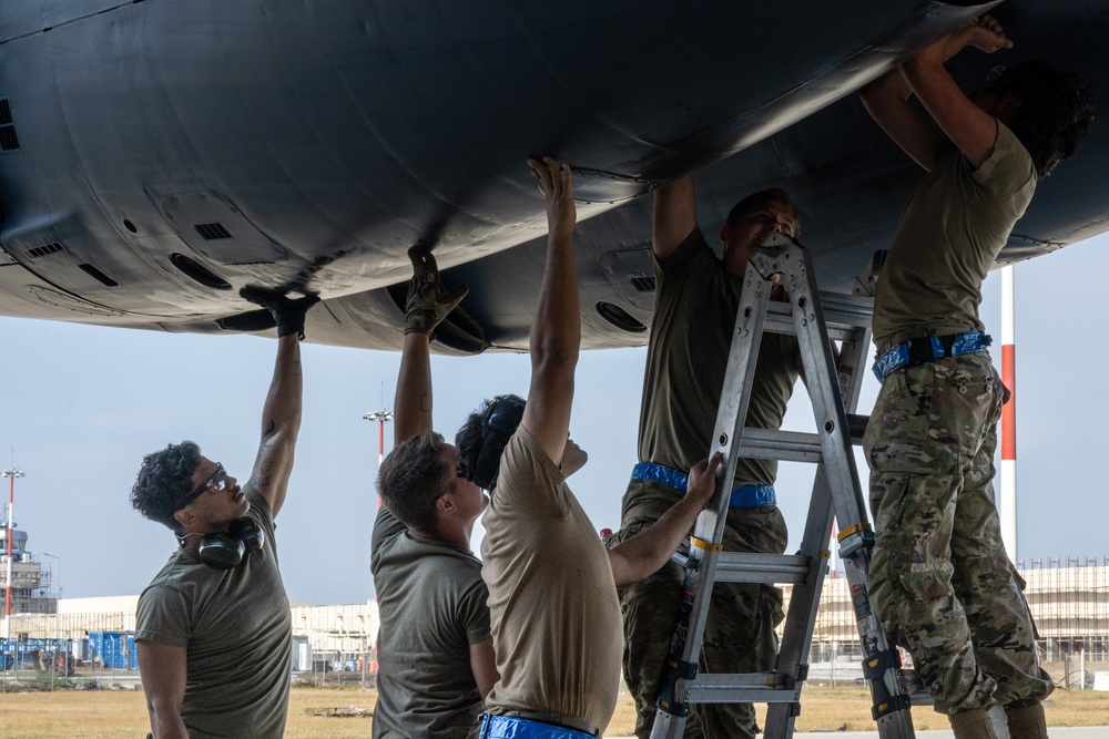 B-52H Stratofortresses land in Romania during Bomber Task Force 24-4