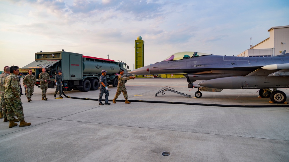 South Dakota ANG’s F-16’s arrive for the first time to Matsushima AB for Ex Valiant Shield 24