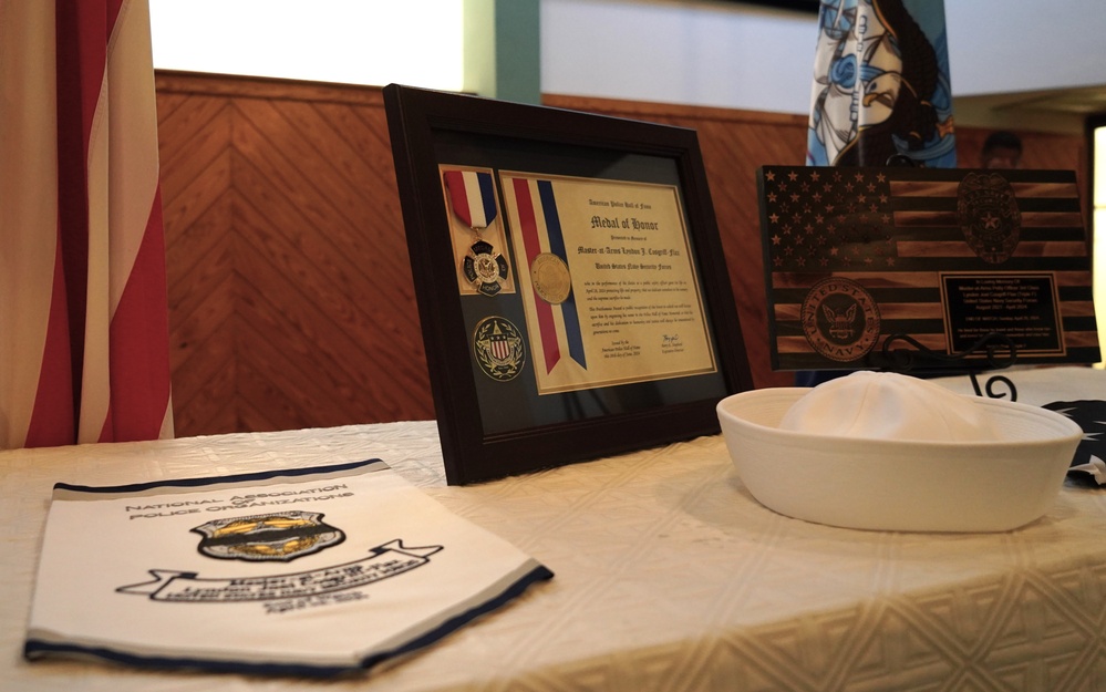 Master-at-Arms Third Class Lyndon Joel Cosgriff-Flax remembered during memorial service at NWS Yorktown