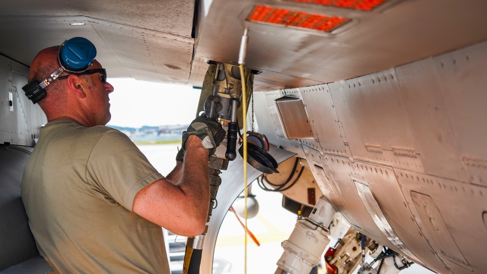 Bilateral Bladder Training: C-130J Wet Wing Defuel &amp; F-16 Refuel