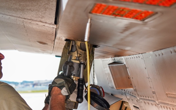 Bilateral Bladder Training: C-130J Wet Wing Defuel &amp; F-16 Refuel