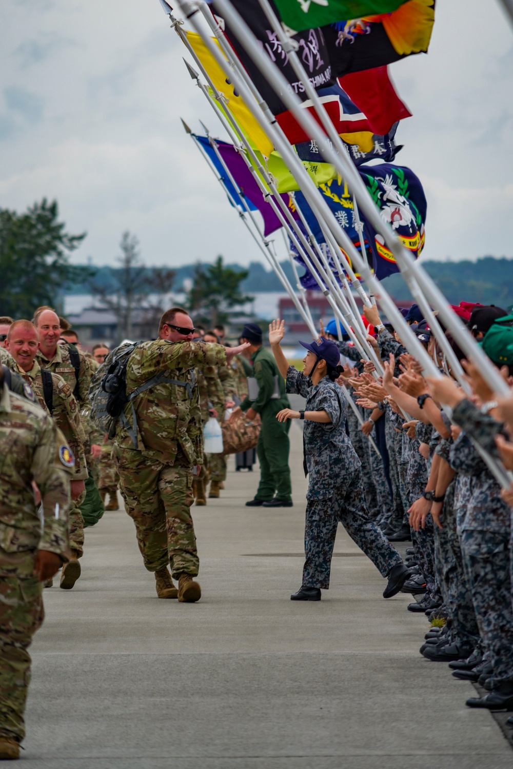 146CRT performs PAX terminal as 175FS departs Matsushima AB; Allies wish each other well