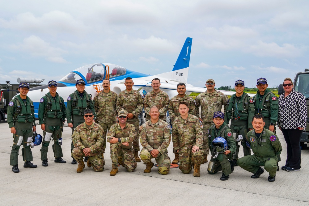 U.S. Service Members invited to watch Blue Impulse while at Matsushima AB for Valiant Shield