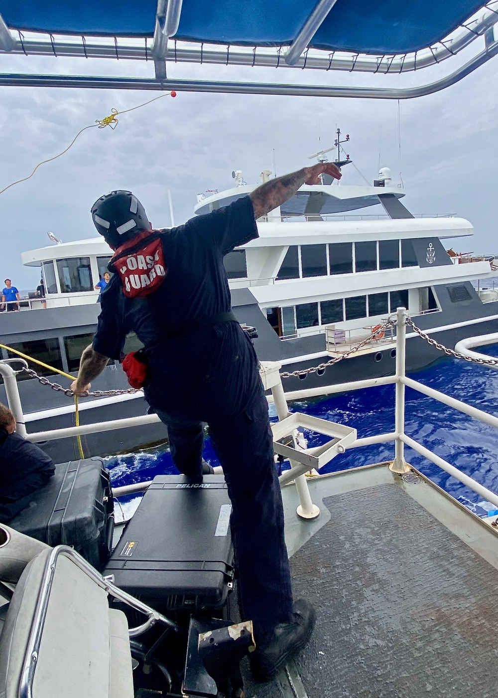 U.S. Coast Guard rescues motor yacht crew 200 nautical miles west of Republic of Palau