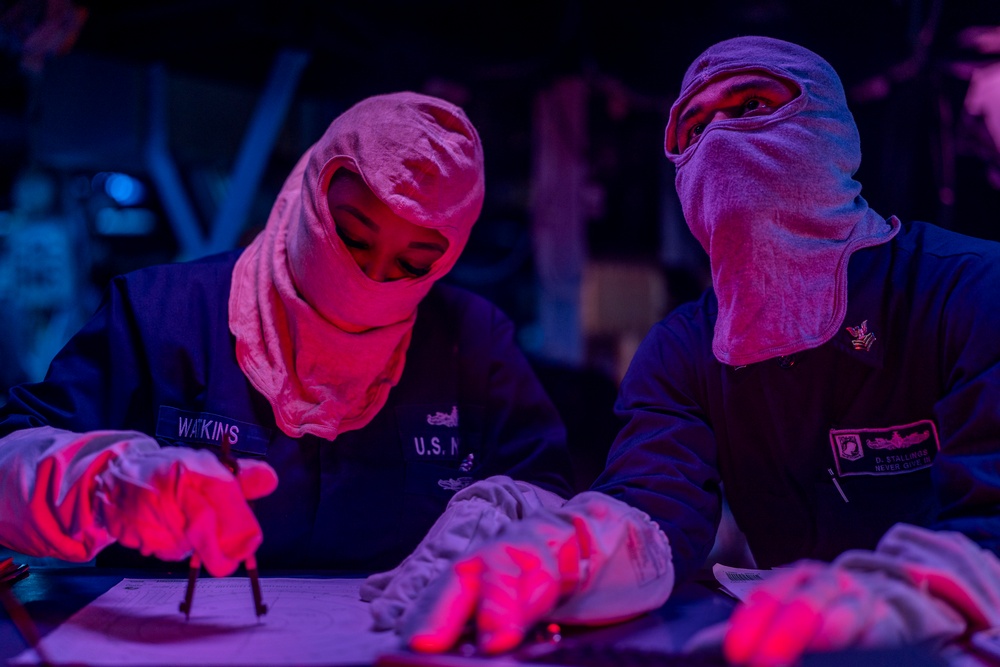 USS William P. Lawrence Conducts General Quarters Drill