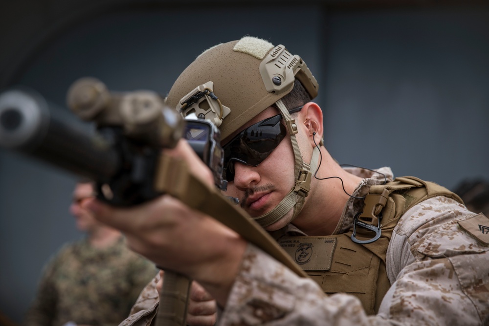 Staying Sharp: 15th MEU Conducts Deck Shoot Aboard USS Boxer