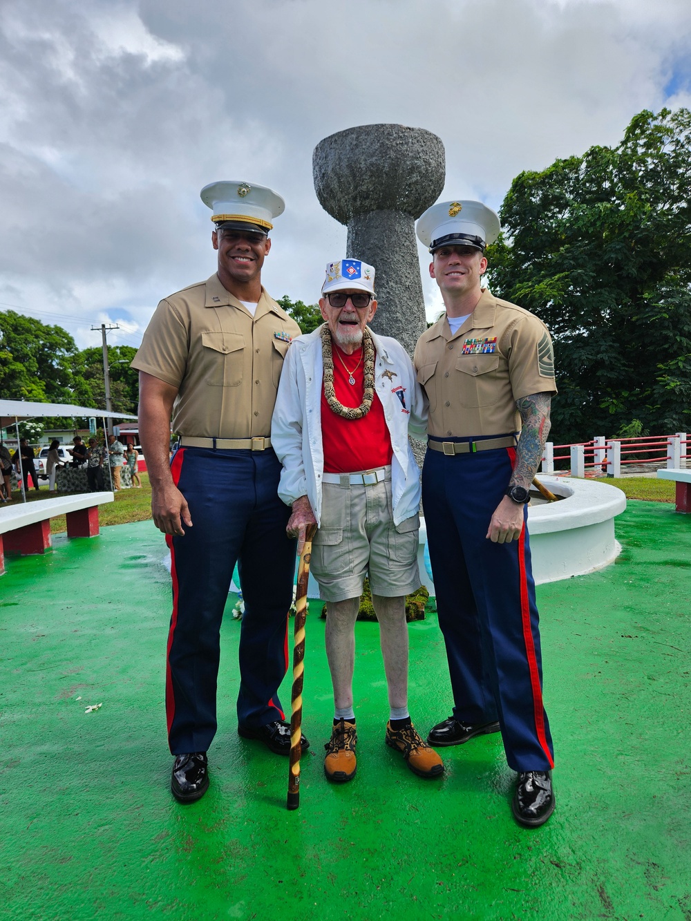 Camp Blaz Marines participate in the Hågat Memorial
