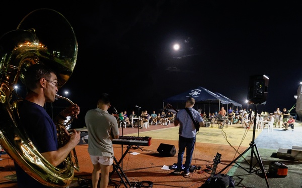 U.S. Fleet Forces Band “Uncharted Waters,” performs in from the USNS Burlington (T-EPF 10) Continuing Promise 2024