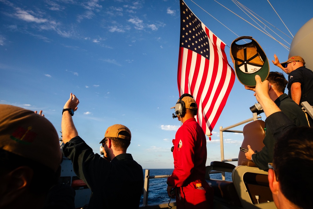 USS Fitzgerald Replenishment at Sea HMNZS Aotearoa