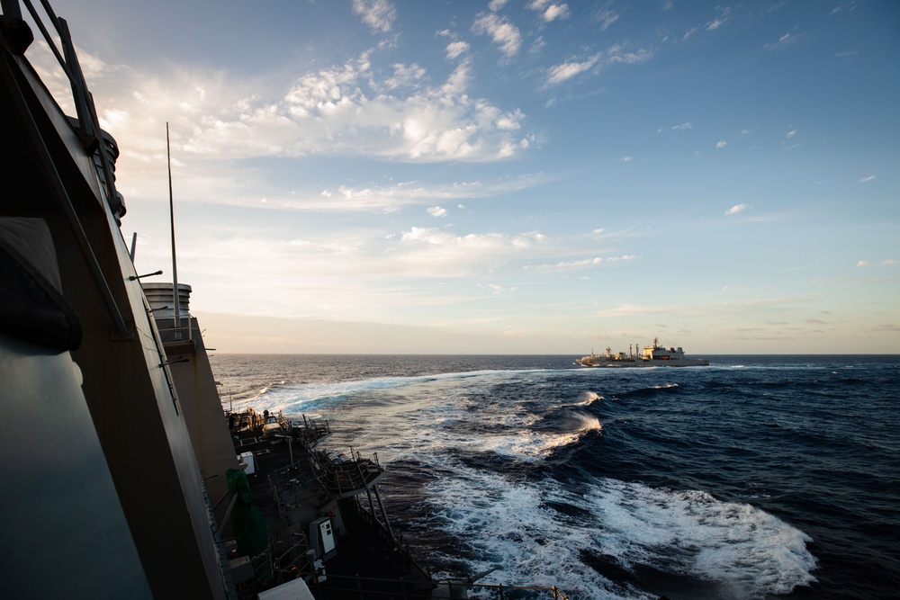 USS Fitzgerald Replenishment at Sea HMNZS Aotearoa