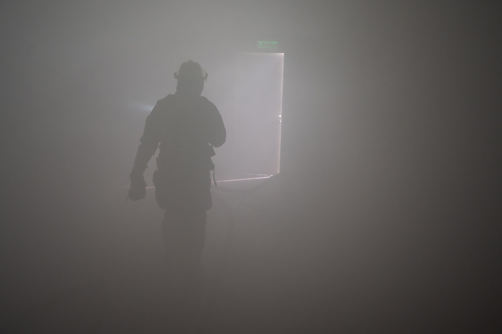 Firefighters conduct training