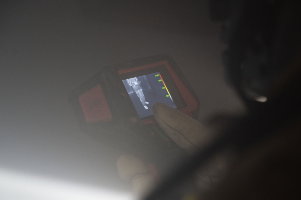 Firefighters conduct training
