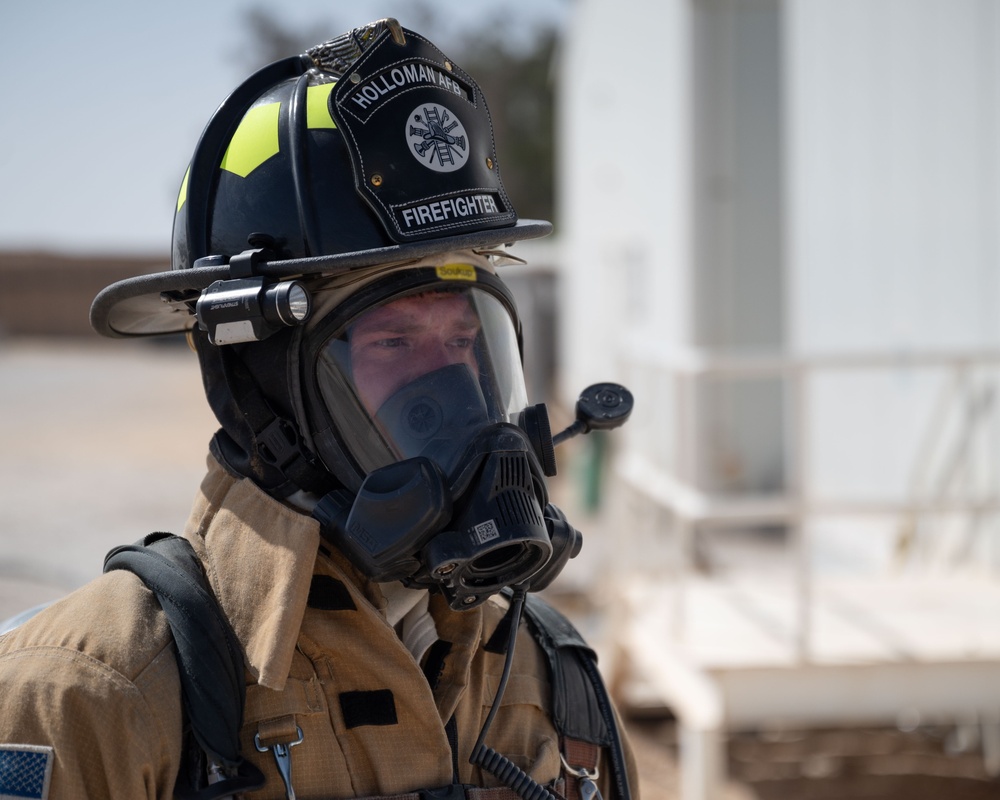 Firefighters conduct training