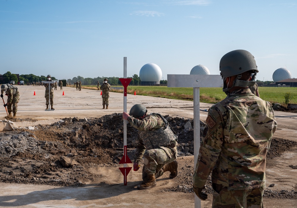 RAF Lakenheath, Mildenhall civil engineers hone airfield recovery skills