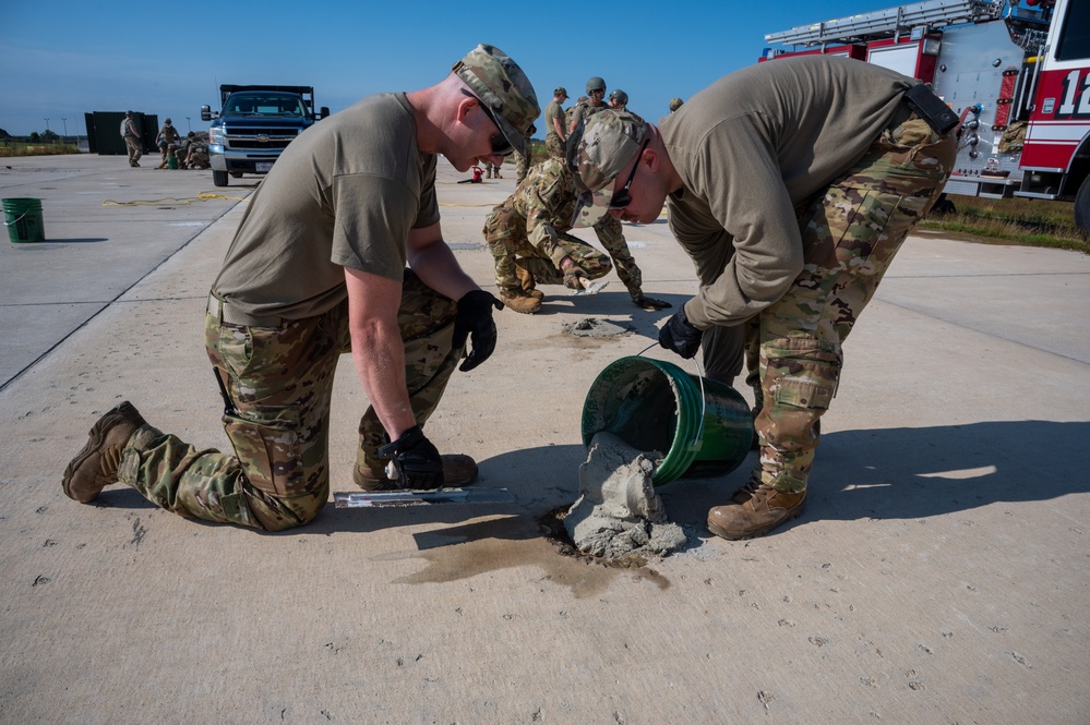 RAF Lakenheath, Mildenhall civil engineers hone airfield recovery skills