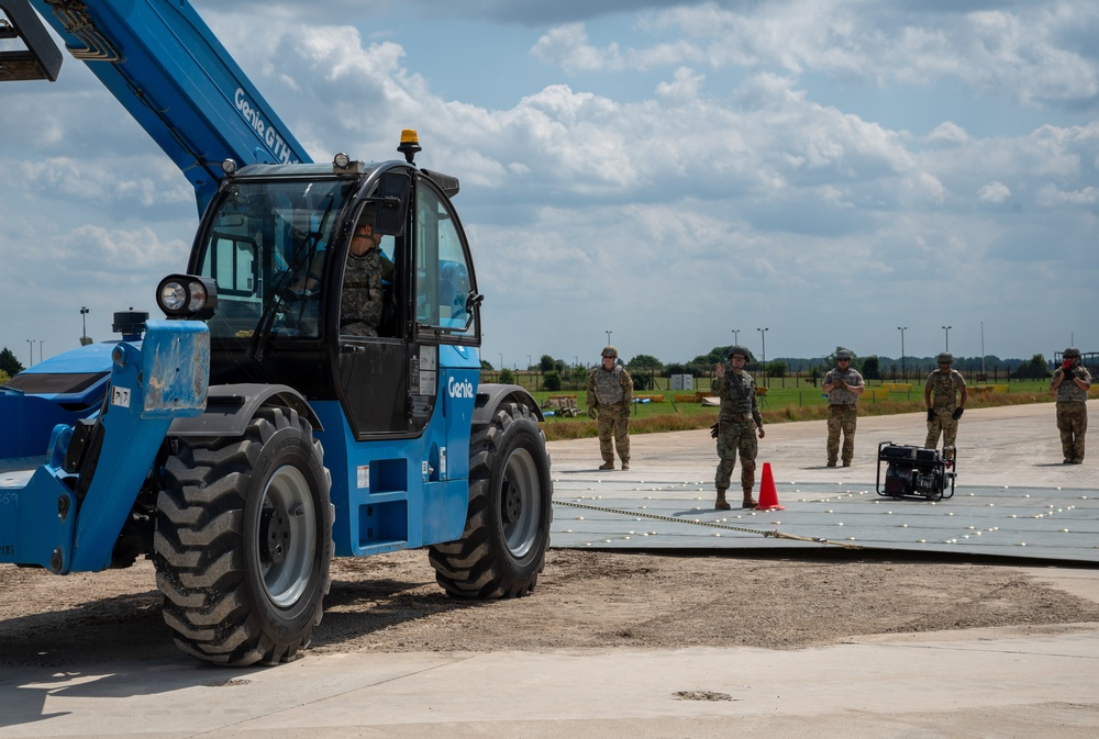 RAF Lakenheath, Mildenhall civil engineers hone airfield recovery skills