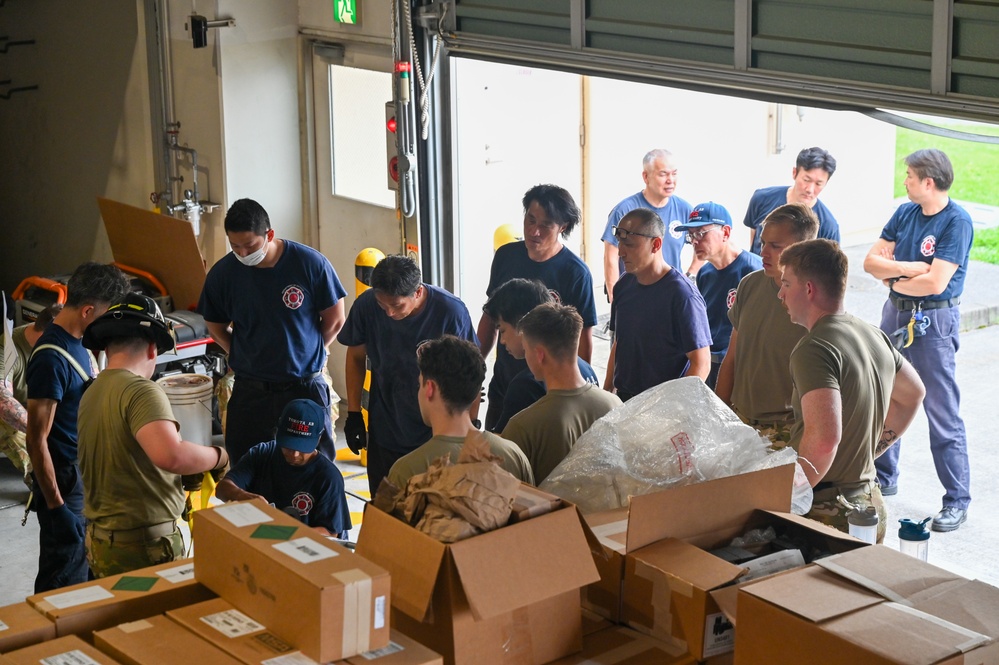 155th Air Refueling Wing fire department deployment for training at Yokota Air Base