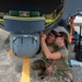Installation of safety cables on the turret of the HC-130J Combat King II aircraft