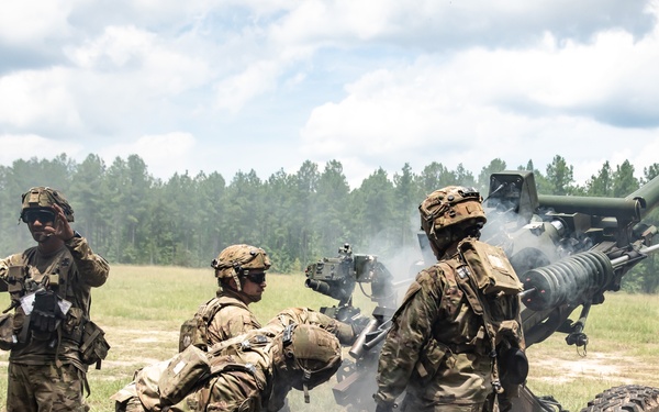 1-487th Field Artillery conducts live fire drills at JRTC 24-09