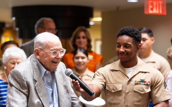 U.S. Marine Corps Veteran Corporal David S. Watkins Celebrates his 100th Birthday