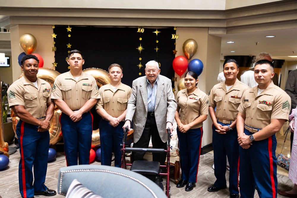 U.S. Marine Corps Veteran Corporal David S. Watkins Celebrates his 100th Birthday