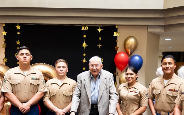 U.S. Marine Corps Veteran Corporal David S. Watkins Celebrates his 100th Birthday