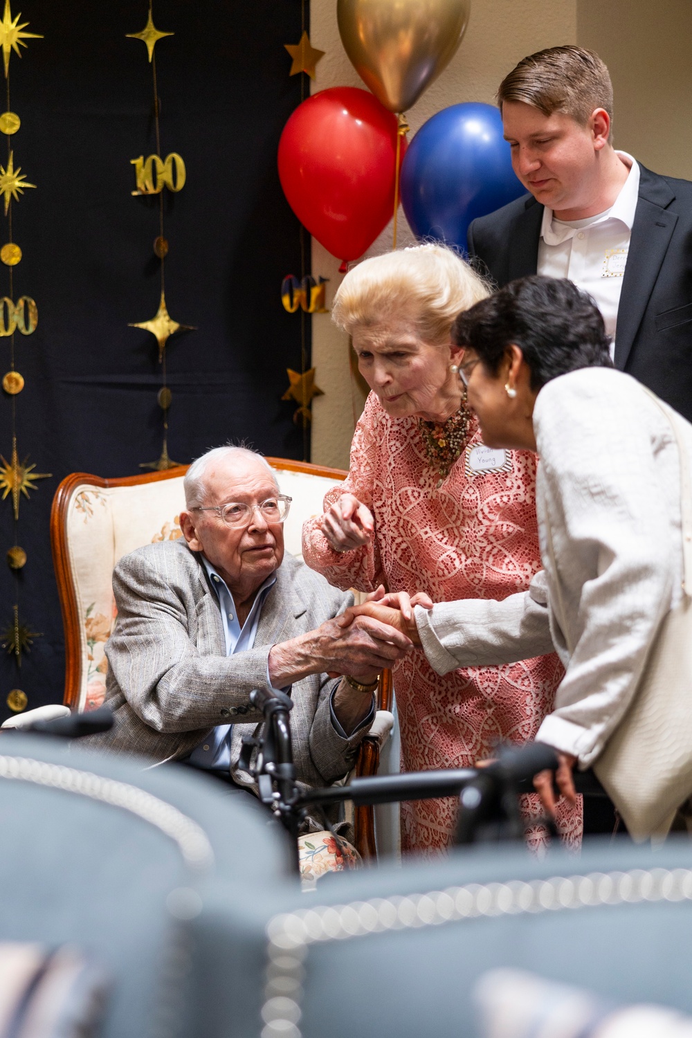 U.S. Marine Corps Veteran Corporal David S. Watkins Celebrates his 100th Birthday