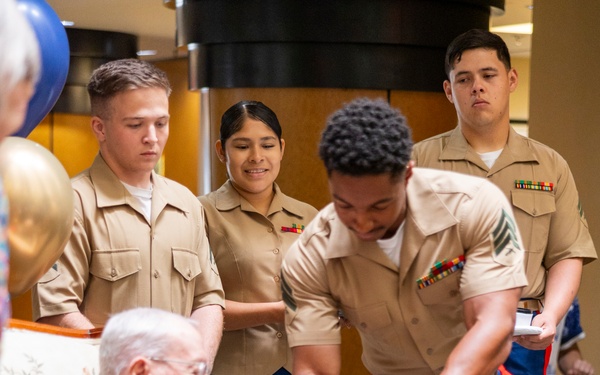 U.S. Marine Corps Veteran Corporal David S. Watkins Celebrates his 100th Birthday