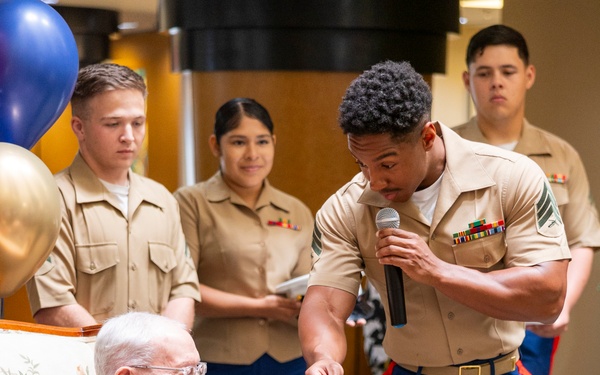 U.S. Marine Corps Veteran Corporal David S. Watkins Celebrates his 100th Birthday